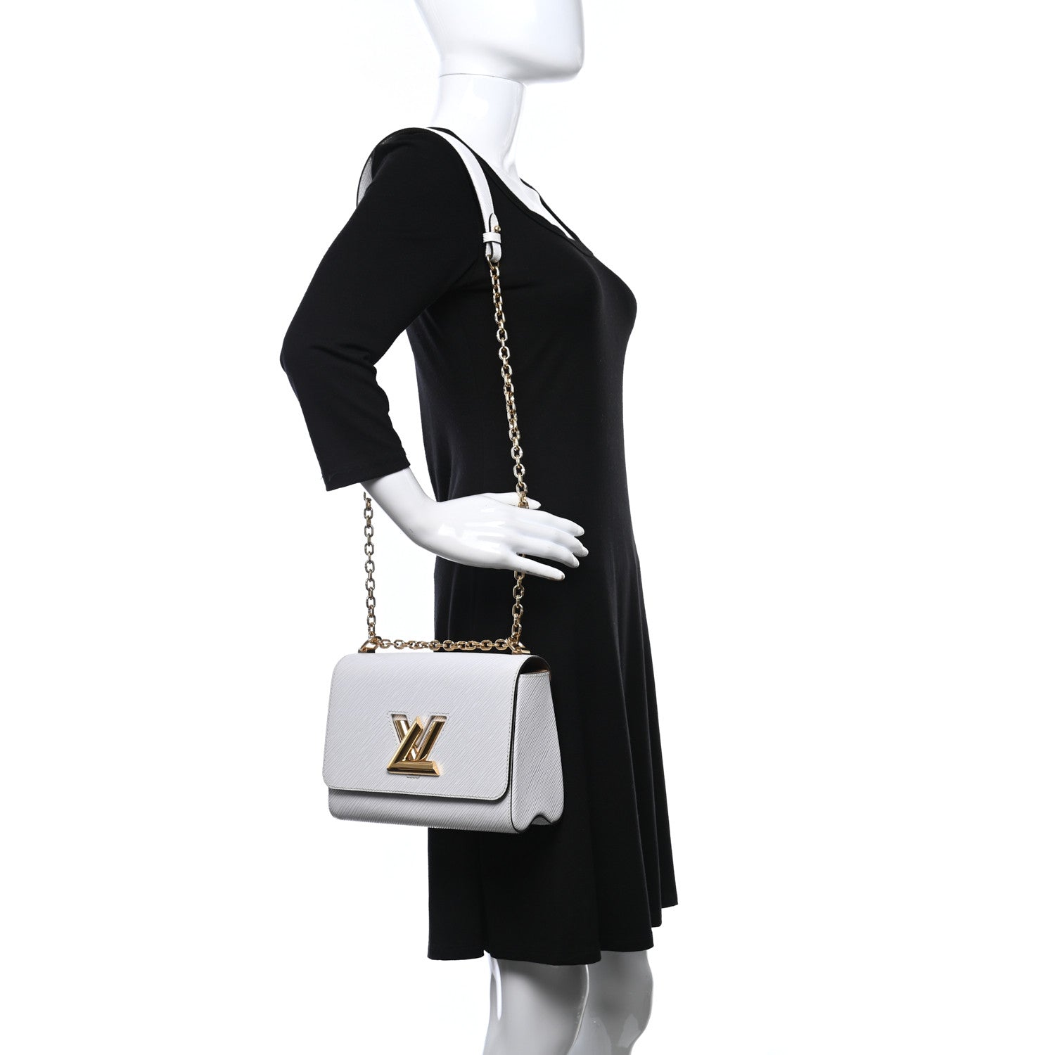 Louis Vuitton Epi Twist Shoulder Bag MM White 2 of 8