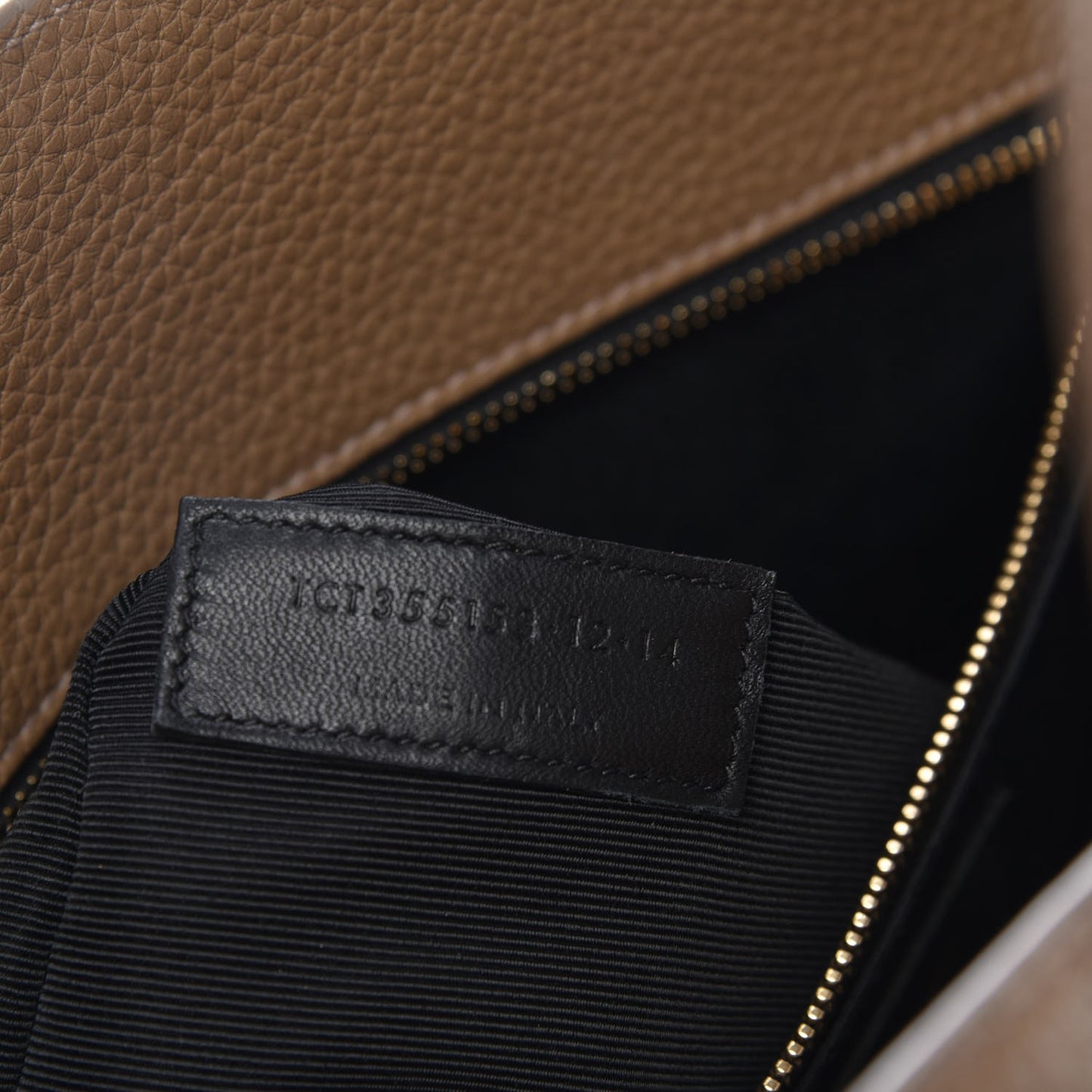 Grained Calfskin Small Sac De Jour Taupe