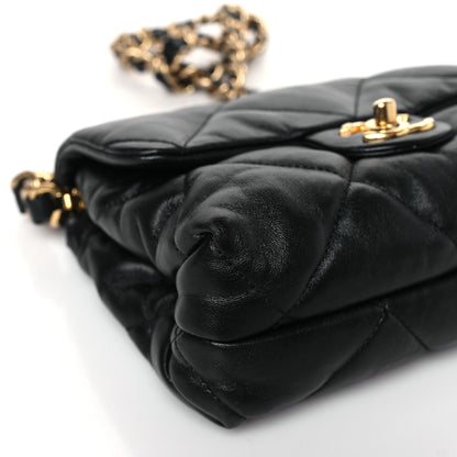 Chanel Lambskin Quilted Small Chain Top Handle Flap Black 9 of 10