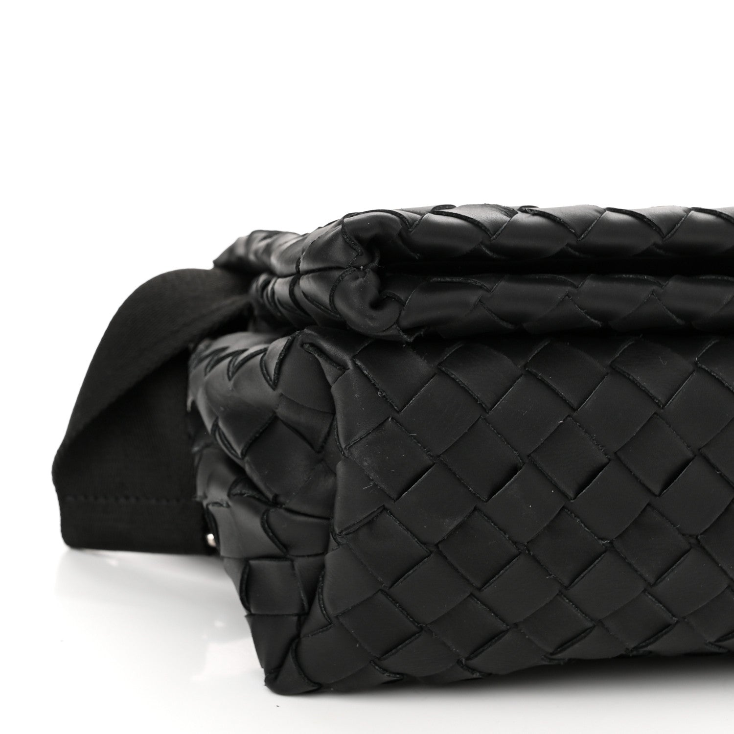 Bottega Veneta Nappa Intrecciato Small Fold Crossbody Messenger Black 7 of 9