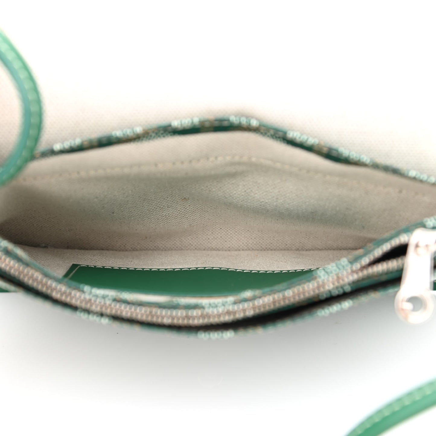 Goyardine Plumet Wallet Clutch Green