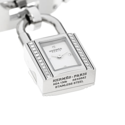 Hermes Stainless Steel Diamond 16mm Kelly Quartz Watch 4 of 5