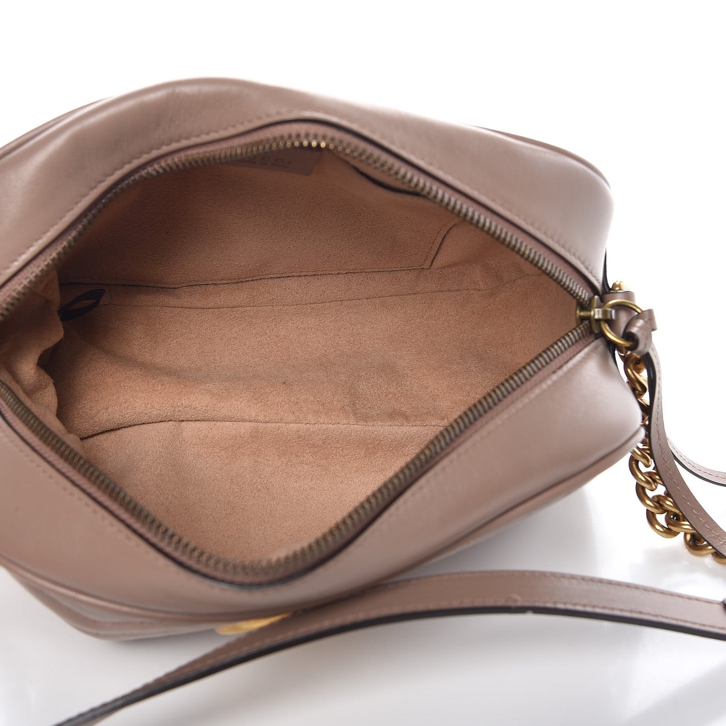 Calfskin Matelasse Small GG Marmont Chain Shoulder Bag Porcelain Rose