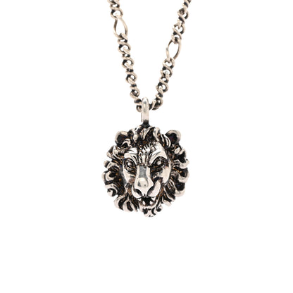 Gucci Metal Lion Head Necklace Silver 4 of 8