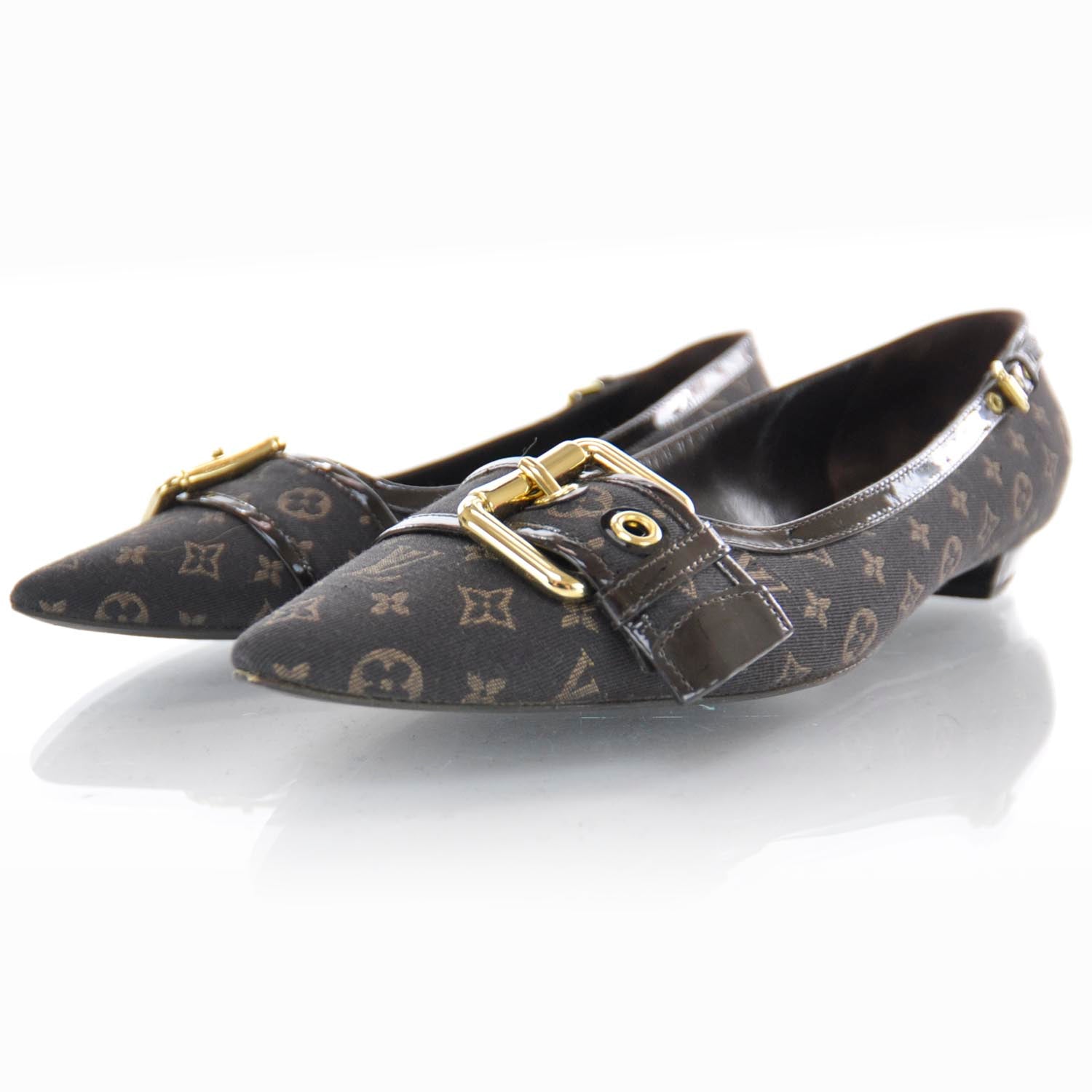 Louis Vuitton Mini Lin Monogram Buckle Heels 40 Ebene 2 of 6