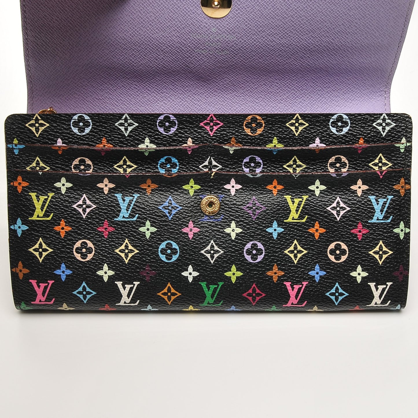 Monogram Multicolor Sarah Wallet Black Violet