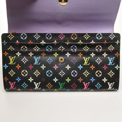 Louis Vuitton Monogram Multicolor Sarah Wallet Black Violet 7 of 7