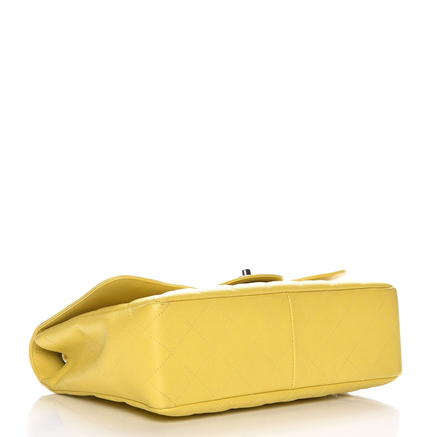 Caviar Quilted Jumbo Single Flap Yellow