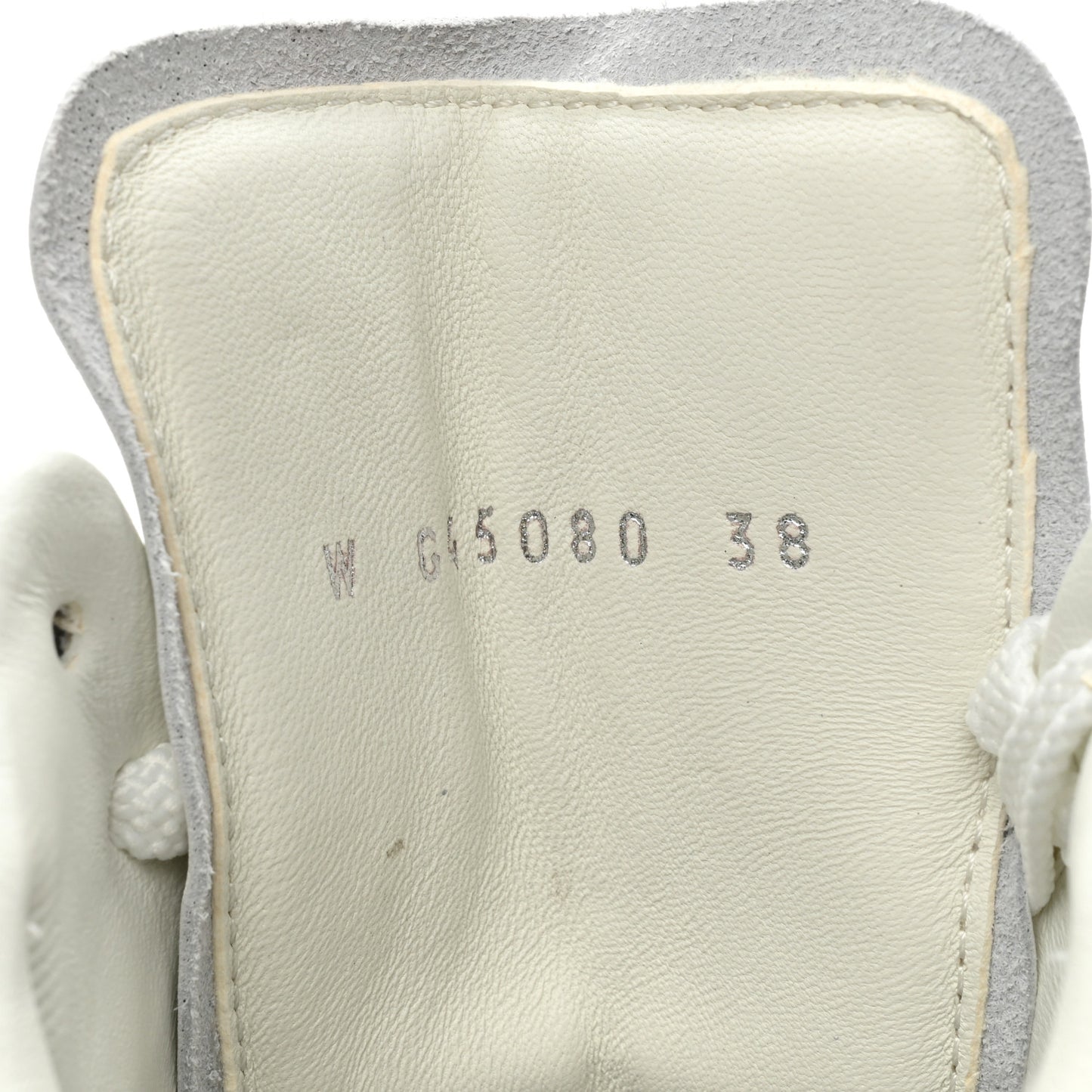 Calfskin CC High Top Sneaker 38 White