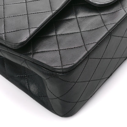 Chanel Lambskin Quilted Medium Double Flap Black 10 of 11