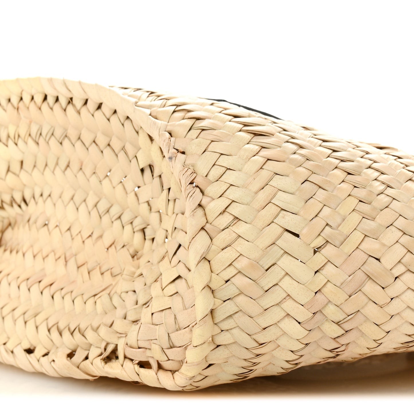 Raffia Medium Basket Tote Bag Natural White