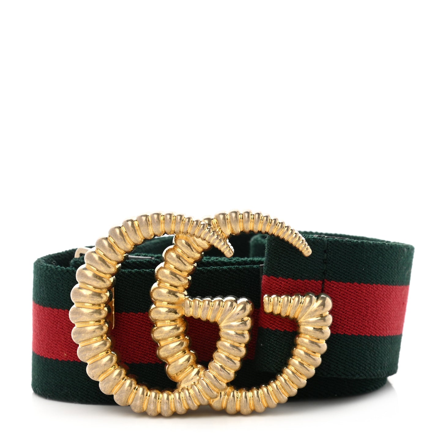 Canvas Torchon Double G Web Belt 85 34 Verde