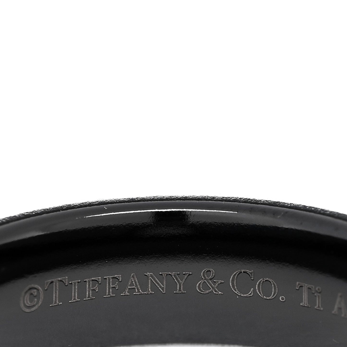 Sterling Silver Titanium Tiffany T Wide Band Ring 56 7.5