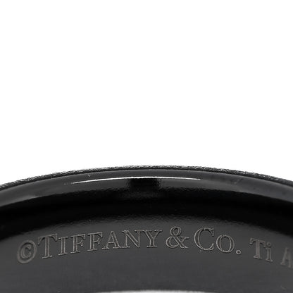Tiffany Sterling Silver Titanium Tiffany T Wide Band Ring 56 7.5 4 of 5