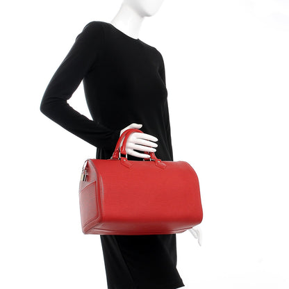 Louis Vuitton Epi Speedy 35 Rouge 2 of 8