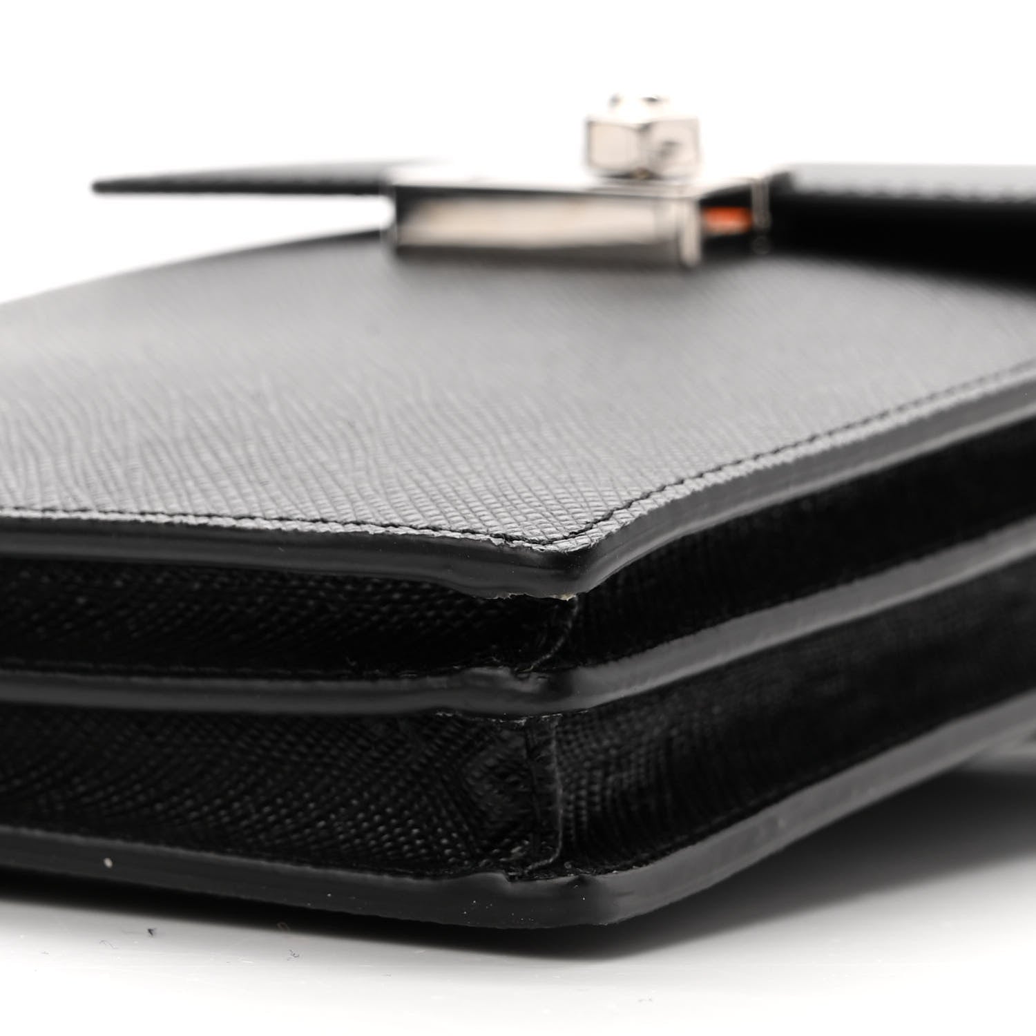 Prada Saffiano Lock Bag Black 8 of 8