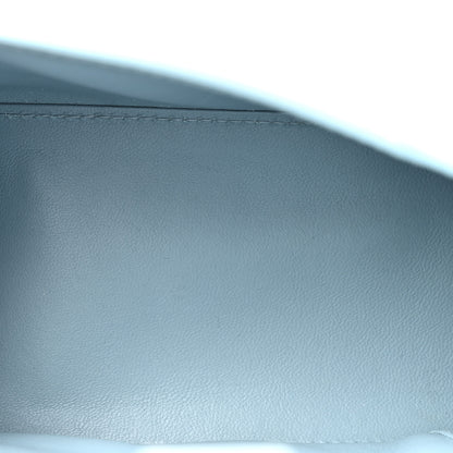 Balenciaga Shiny Calfskin Crocodile Embossed Small Hourglass Top Handle Bag Blue Grey 5 of 16
