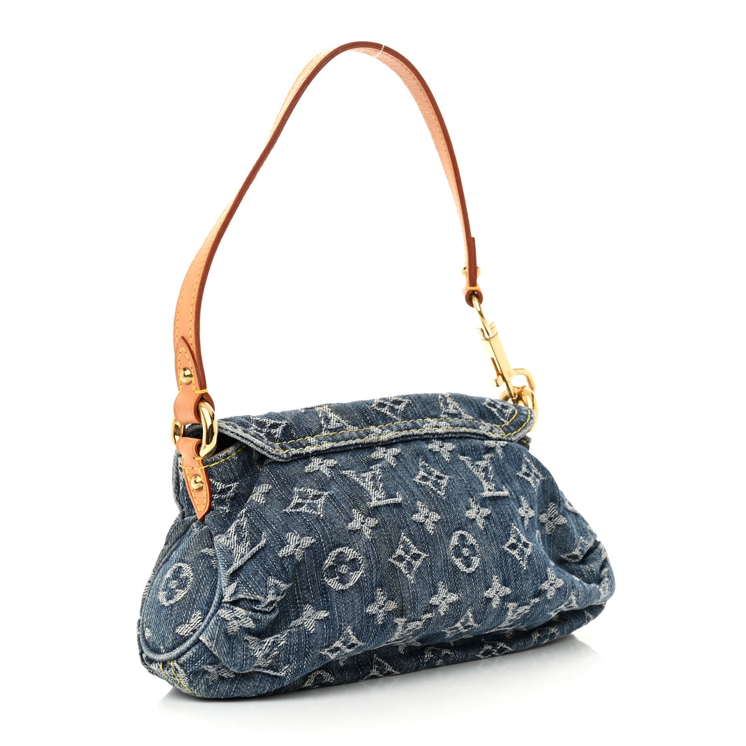 Louis Vuitton Monogram Denim Mini Pleaty Blue 3 of 10