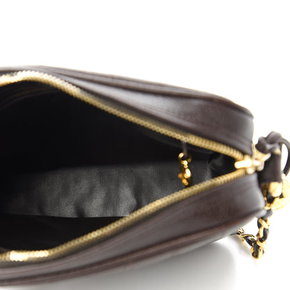Chanel Caviar Chevron Quilted Camera Case Brown 5 of 11