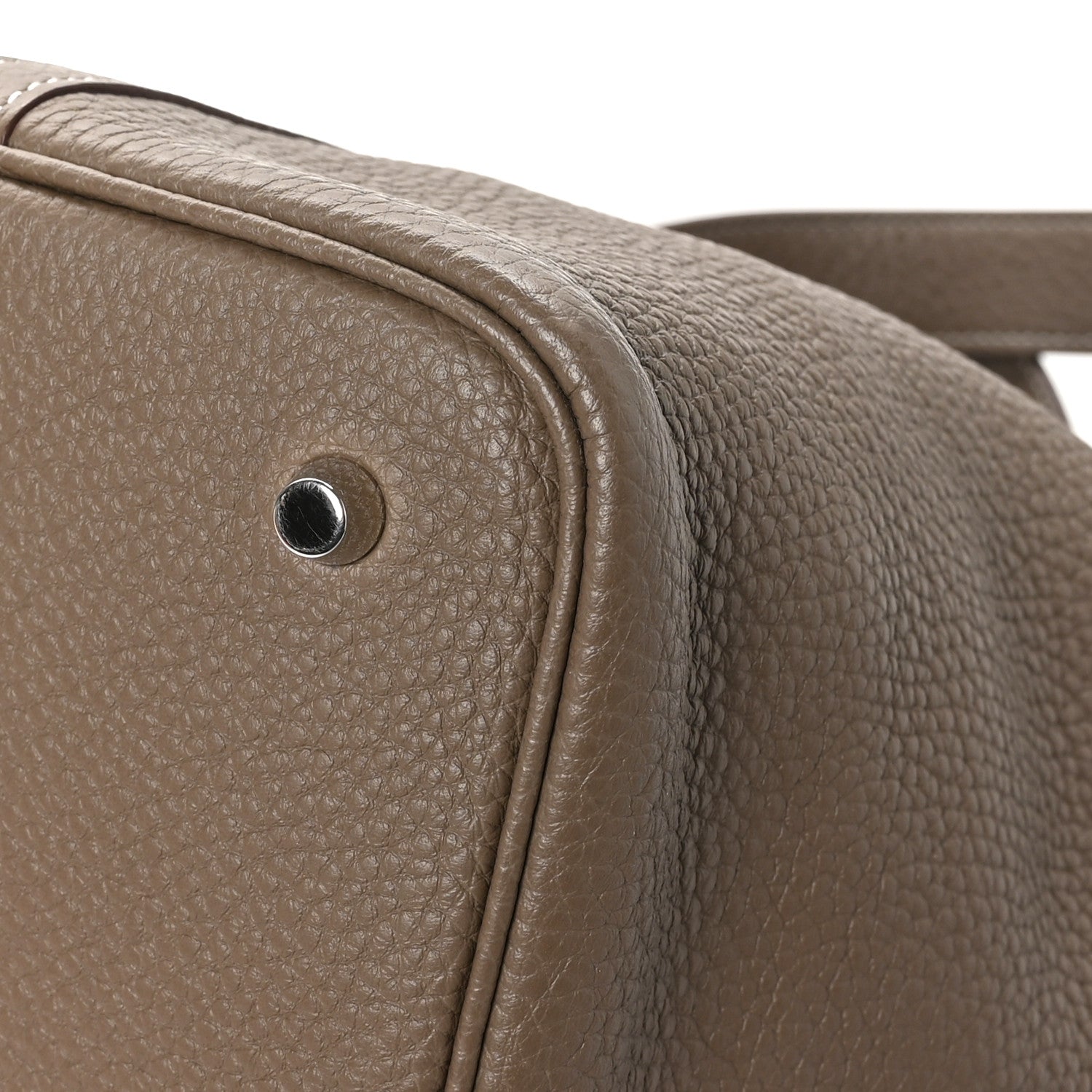 Hermes Taurillon Clemence Picotin Lock 22 MM Etoupe 12 of 12