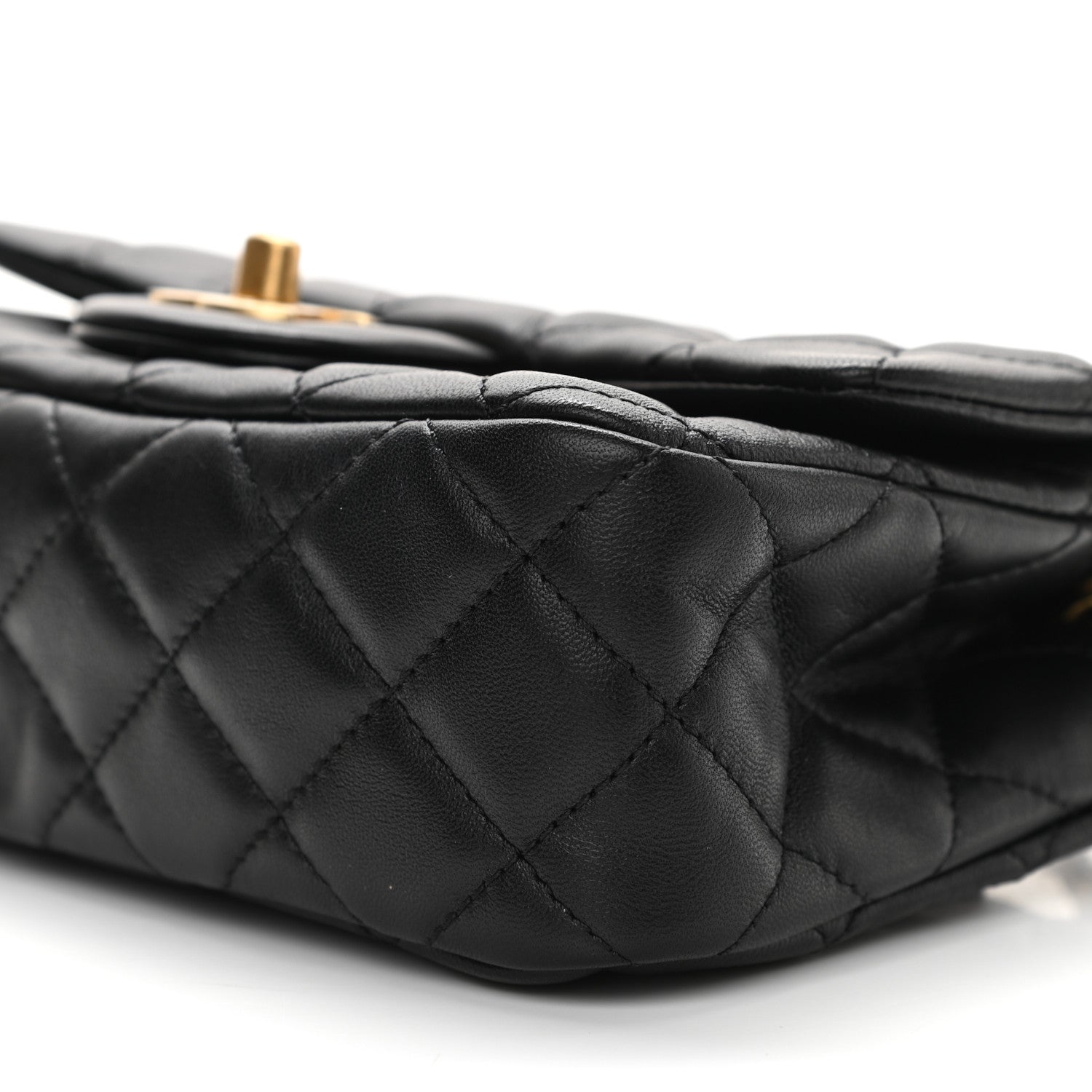 Chanel Lambskin Quilted Mini Rectangular Pearl Crush Flap Black 11 of 13