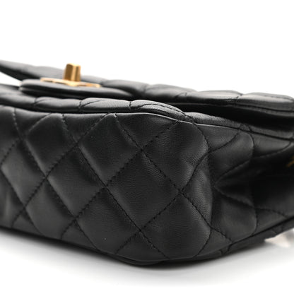Chanel Lambskin Quilted Mini Rectangular Pearl Crush Flap Black 11 of 13