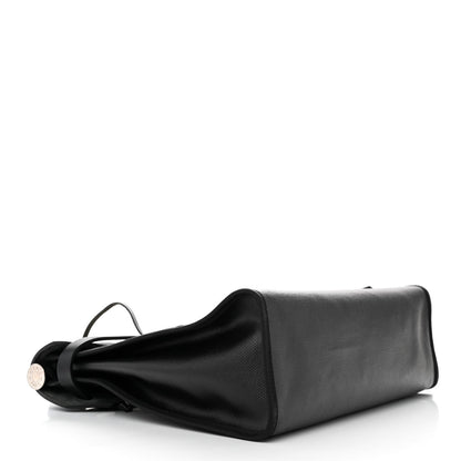 Hermes Toile H Berline Vache Hunter Herbag Zip PM 31 Black Ecru 4 of 12