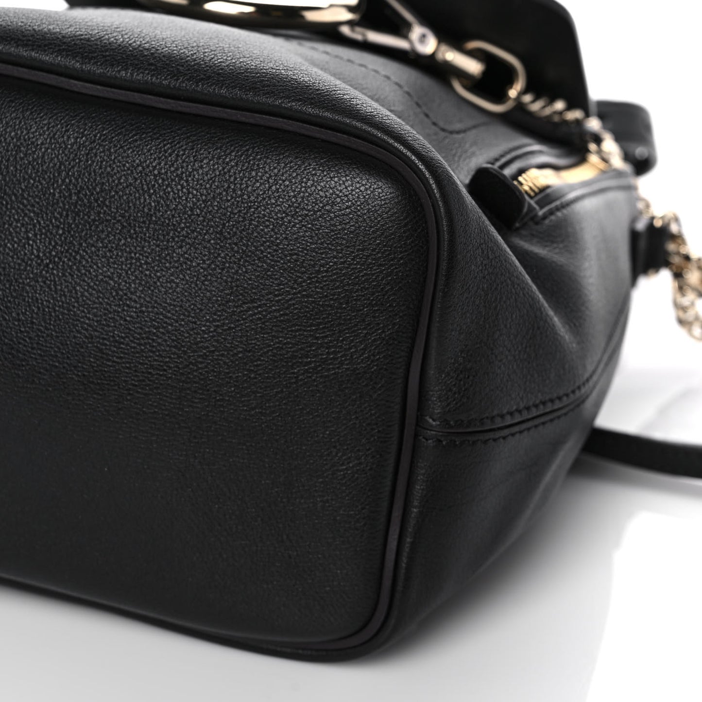 Suede Calfskin Faye Backpack Black