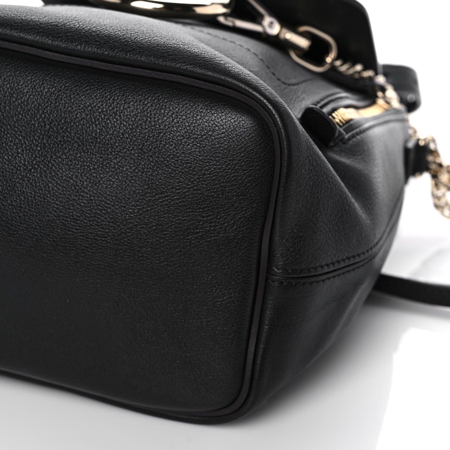 Chloe Suede Calfskin Faye Backpack Black 8 of 10
