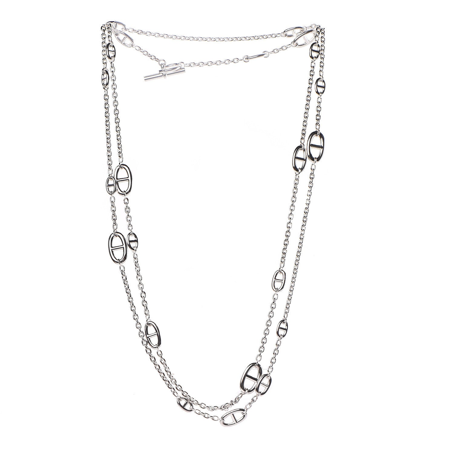 Hermes Sterling Silver Farandole Necklace 160 3 of 5
