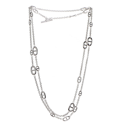 Hermes Sterling Silver Farandole Necklace 160 3 of 5