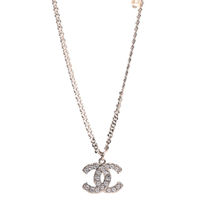 Chanel Crystal Chain CC Necklace Gold 1 of 5