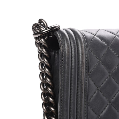 Chanel Lambskin Quilted New Medium Boy Flap Grey 8 of 16