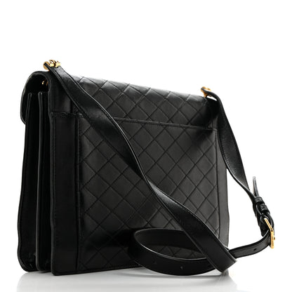 Saint Laurent Calfskin Quilted Lacquered Gaby Satchel Black 2 of 12