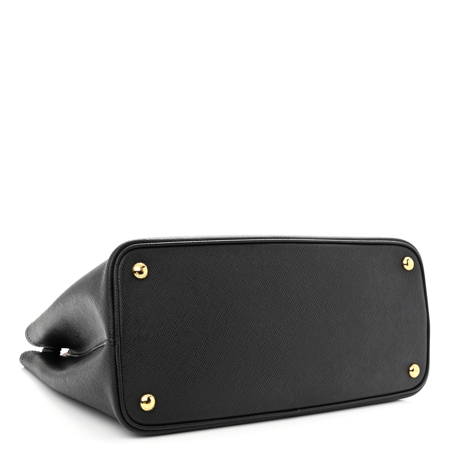 Prada Saffiano Cuir Small Double Bag Black Fuoco 4 of 11