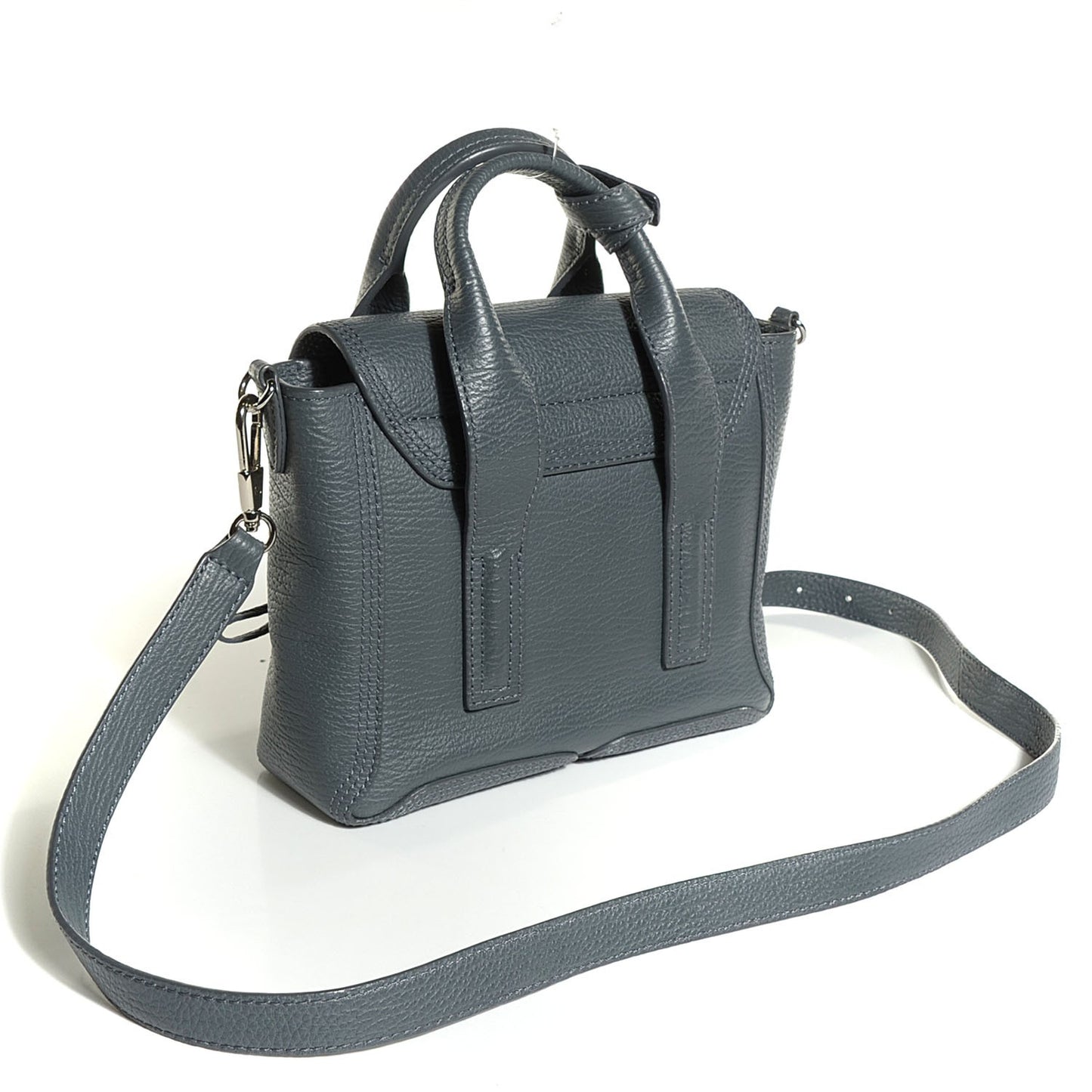 3.1 Textured Calfskin Mini Pashli Satchel Storm