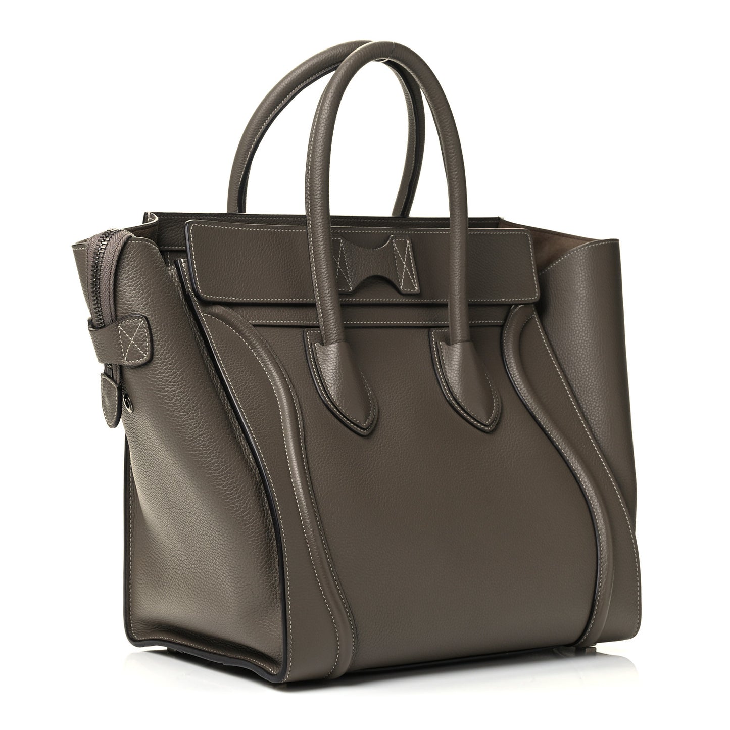 Drummed Calfskin Mini Luggage Souris