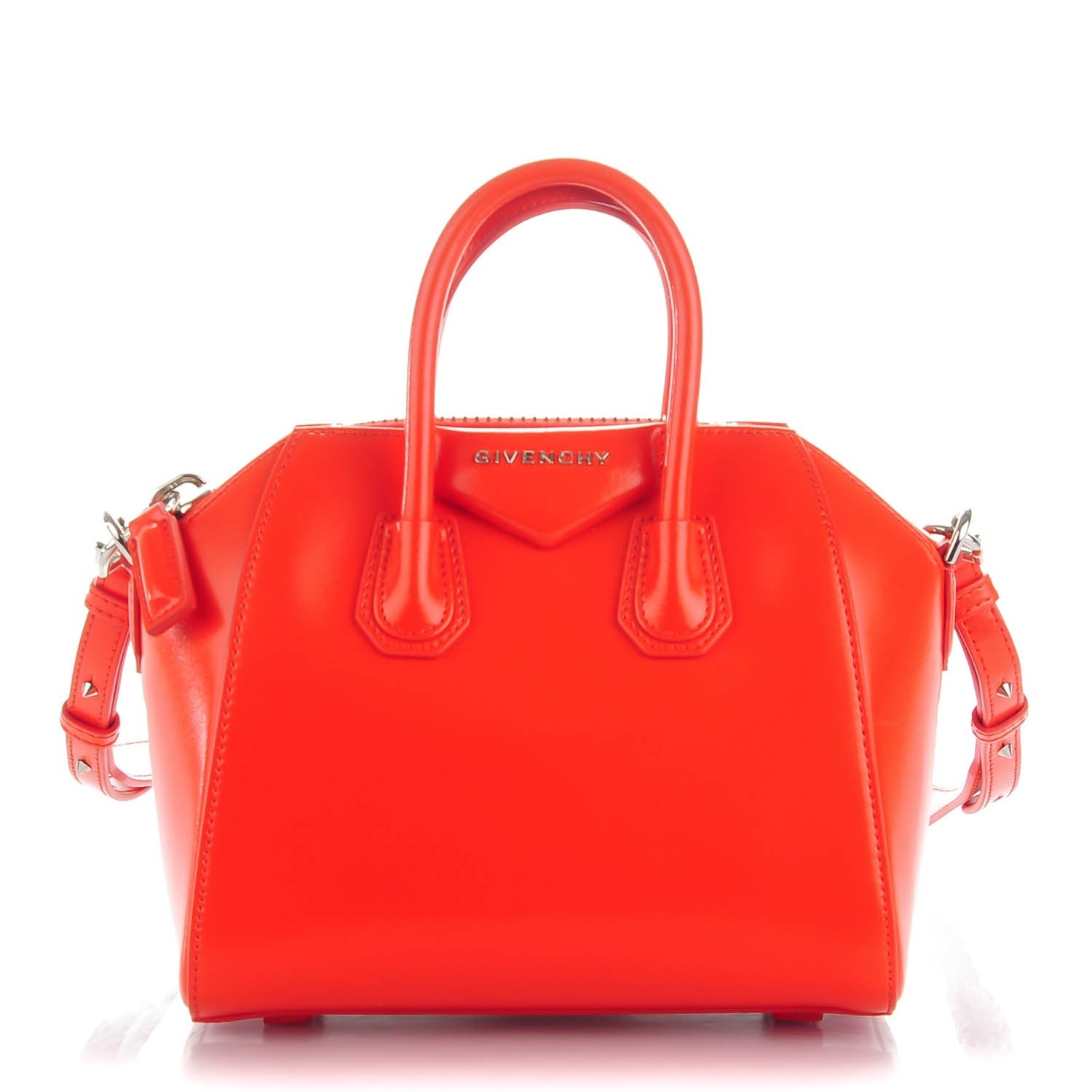 Givenchy Shiny Lord Calfskin Mini Antigona Bright Orange 1 of 7