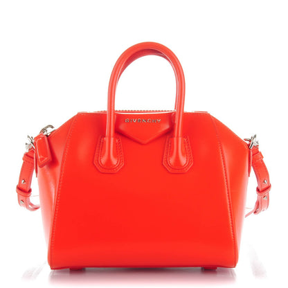Givenchy Shiny Lord Calfskin Mini Antigona Bright Orange 1 of 7