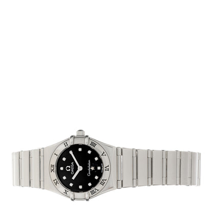 Omega Stainless Steel Diamond 22mm Constellation Quartz Watch Black 1562.56 2 of 4