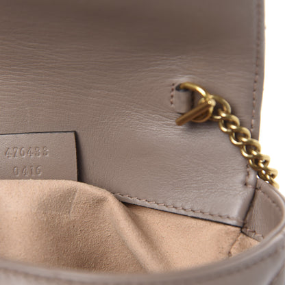 Gucci Calfskin Matelasse Super Mini GG Marmont Shoulder Bag Porcelain Rose 10 of 12