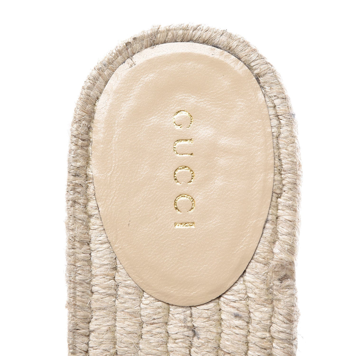 Gucci Straw Elaphe Matelasse GG Marmont Espadrille Slide Sandals 37 Natural Cream Brown 8 of 11