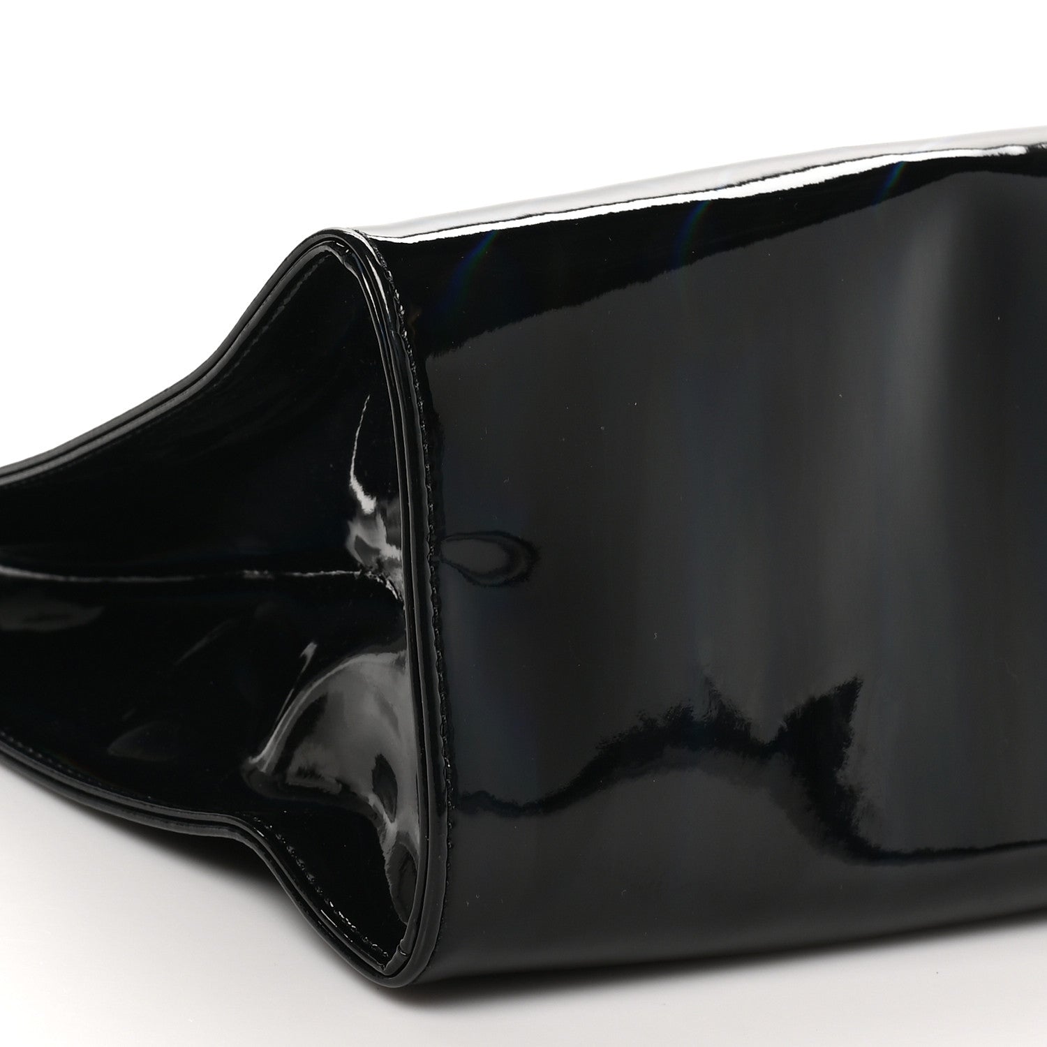 Telfar Patent Vegan Leather Medium Shopping Bag Black Rainbow 8 of 9