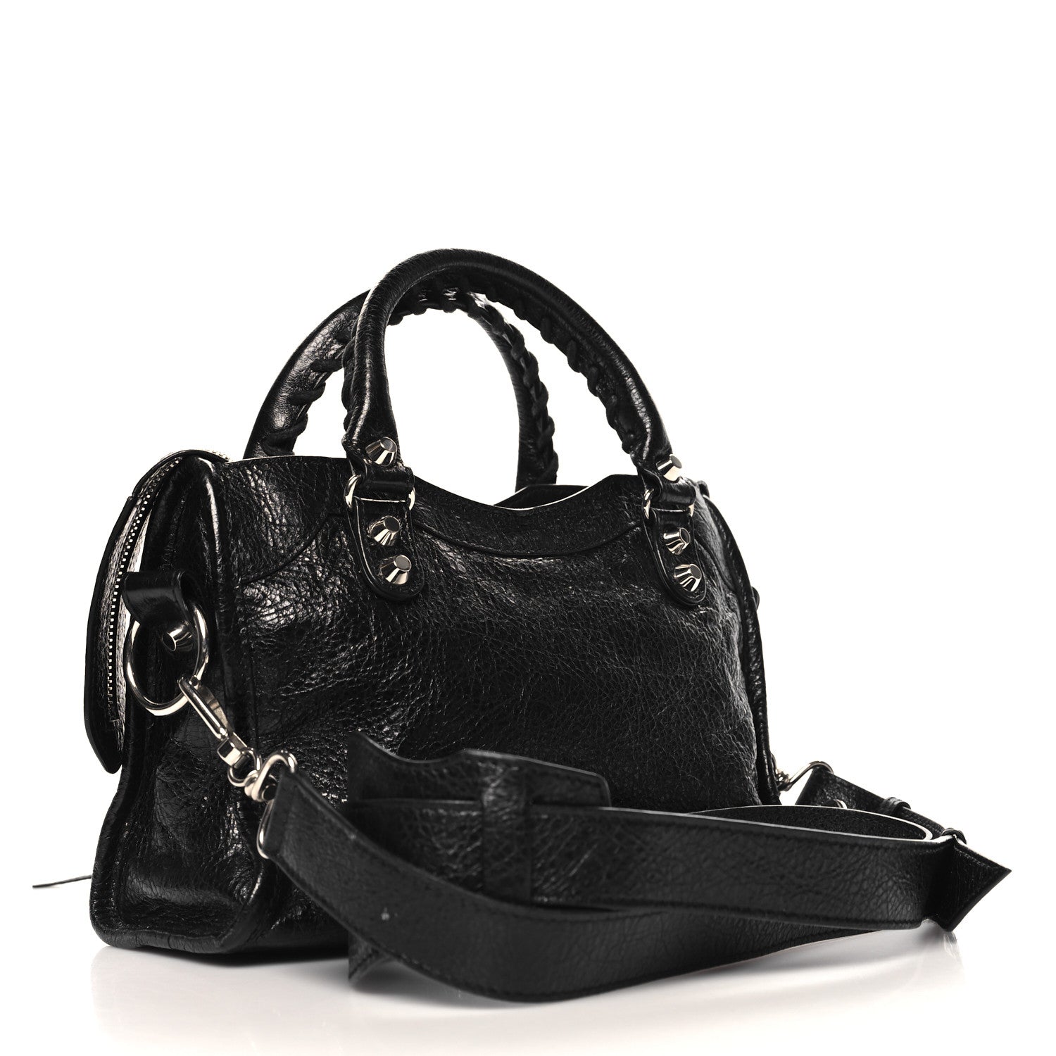 Balenciaga Agneau Classic Silver Hardware Mini City Black 4 of 11