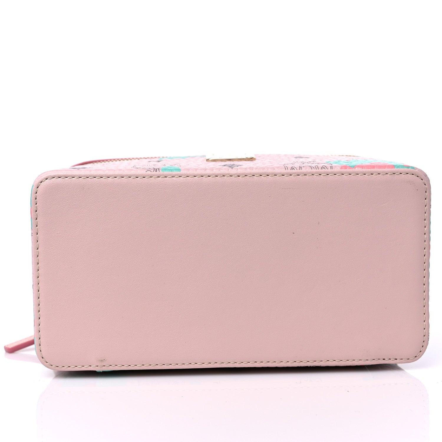 MCM Visetos Floral Leopard Vanity Case Pink 9 of 9