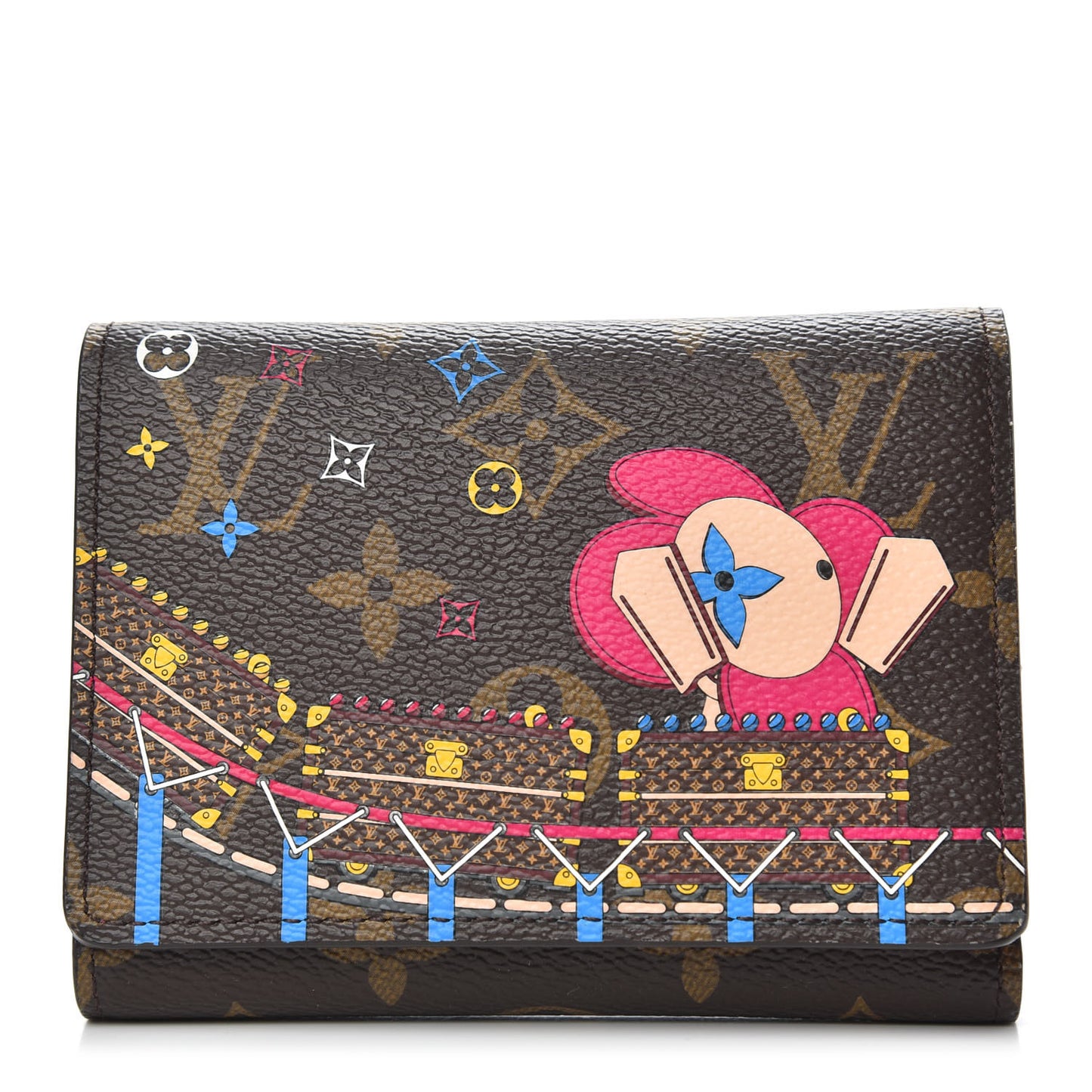 Monogram 2020 Christmas Animation Roller Coaster Victorine Wallet Pivoine