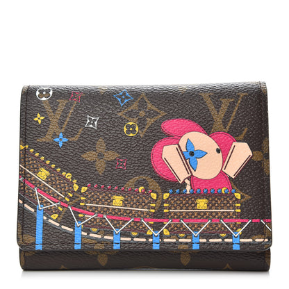 Louis Vuitton Monogram 2020 Christmas Animation Roller Coaster Victorine Wallet Pivoine 1 of 7