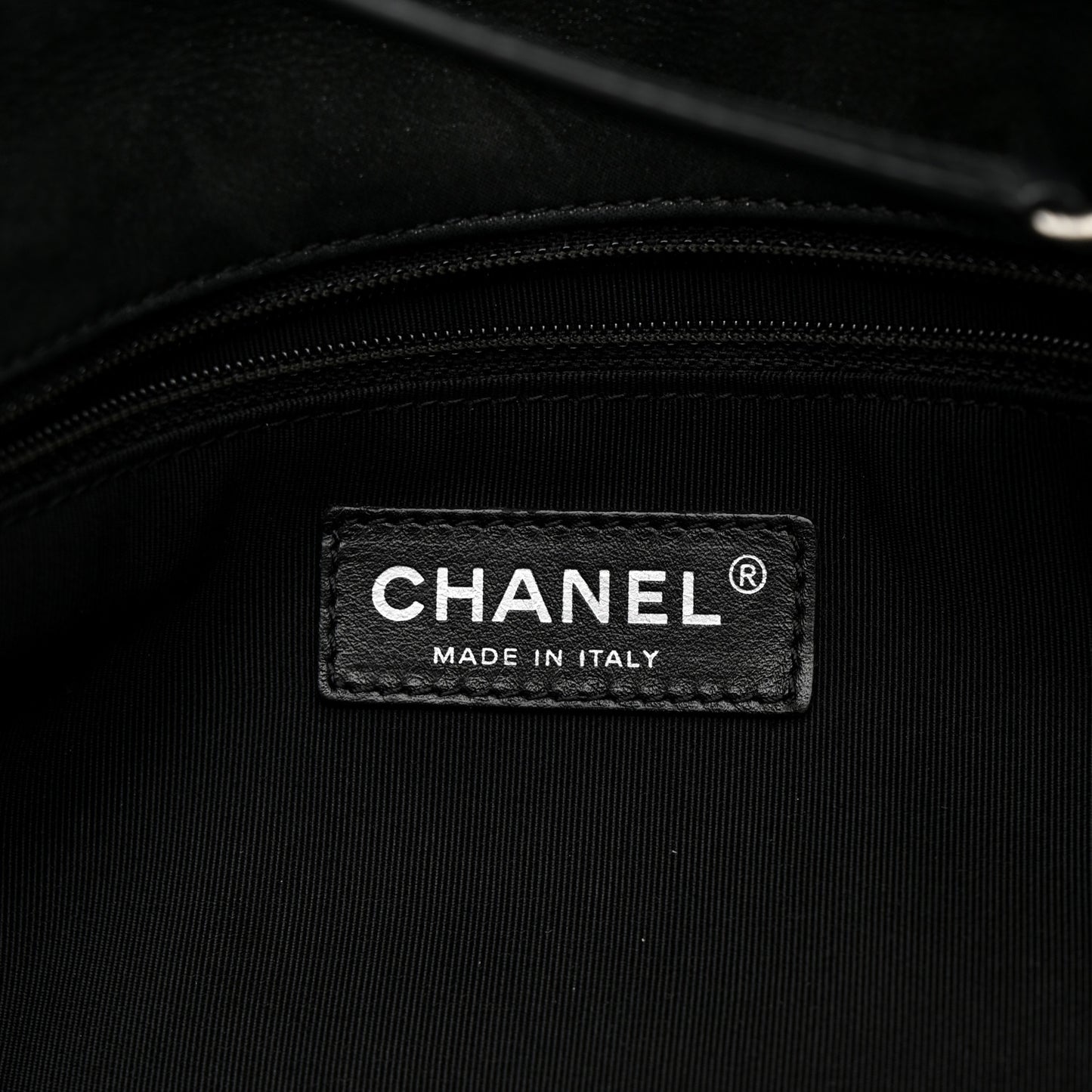 Iridescent Calfskin Quilted East West Flap Black