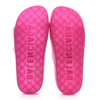 Balenciaga Technical Polyurethane Mallorca Slide Sandals 39 Pink 5 of 9