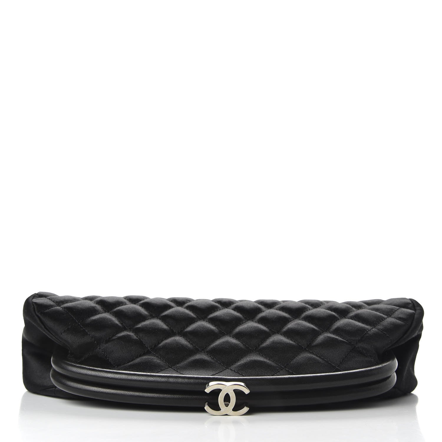Chanel Satin Quilted Timeless Clutch Black 8 of 8